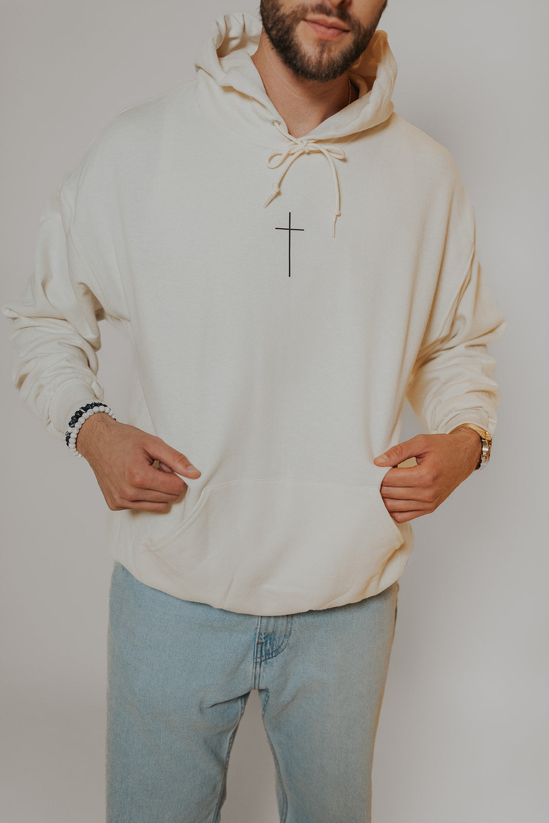GiG Cross Hoodie - Bone